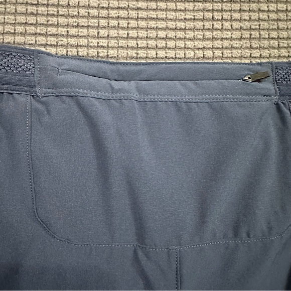 Nike Dri Fit ADV 2 Inch Running Shorts Mens XL Navy Blue Orange Swoosh - Picture 6 of 8